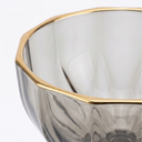 Taça de Sobremesa com Borda Dourada