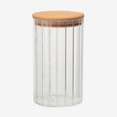 Porta Mantimento em Vidro com Tampa em Bambu 750ml