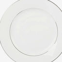 Prato de Sobremesa em Porcelana Majesty Silver com Fio Prata