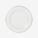 Prato de Sobremesa em Porcelana Majesty Silver com Fio Prata