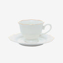 Xícara de Café em Porcelana Maldivas Branco Classic
