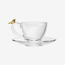 Xícara de Cristal de Café Golden Bird