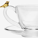 Xícara de Cristal de Café Golden Bird