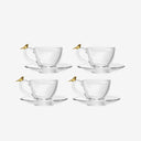Xícara de Cristal de Café Golden Bird