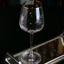 Taça de Vinho em Vidro Balls Fio de Ouro