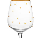 Taça de Vinho em Vidro Balls Fio de Ouro