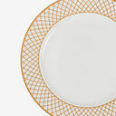 Prato de Sobremesa em Porcelana Regalis Branco e Dourado