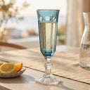 Taça de Champanhe Colonial Azul