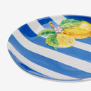 Prato de Sobremesa Costa Limone Azul e Branco