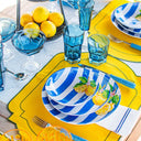 Prato Raso Costa Limone Azul e Branco