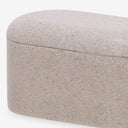Pote com Tampa Texturizado Bege 13cm