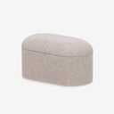 Pote com Tampa Texturizado Bege 17cm