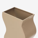 Vaso em Metal Ondas Bege