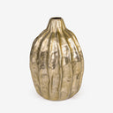 Vaso em Metal Cacau Ouro Envelhecido 34cm