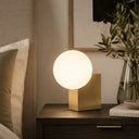 Luminária em Metal e Vidro Dourado