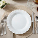 Prato Raso de Vidro Opaline Plisse Gold