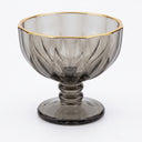Taça de Sobremesa com Borda Dourada